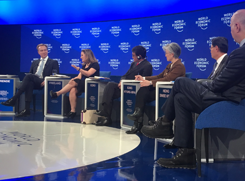 Chrystia Freeland at the 2019 World Economic Forum in Davos
