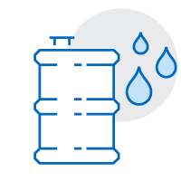 Image of water cooler and droplets icon
