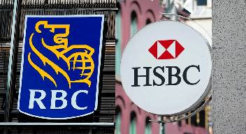 an RBC branch & HSBC