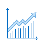 Image of chart with upwards arrow