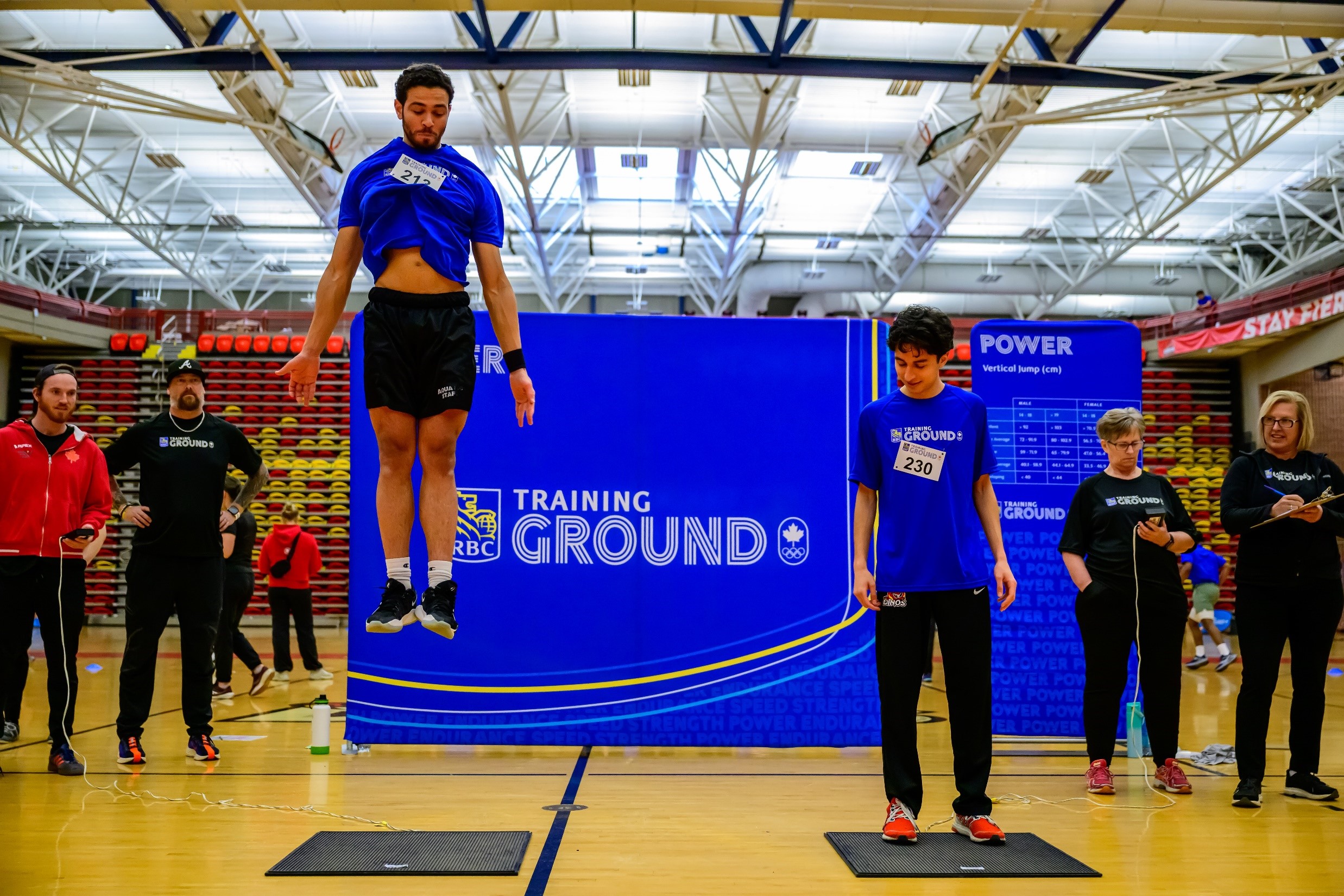 Cleats4Kids participants at testing station.