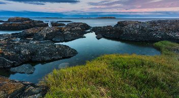 Sunset along the shores of southern Vancouver Island.