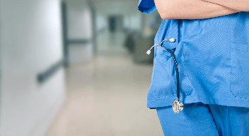 A nurse with a stethoscope