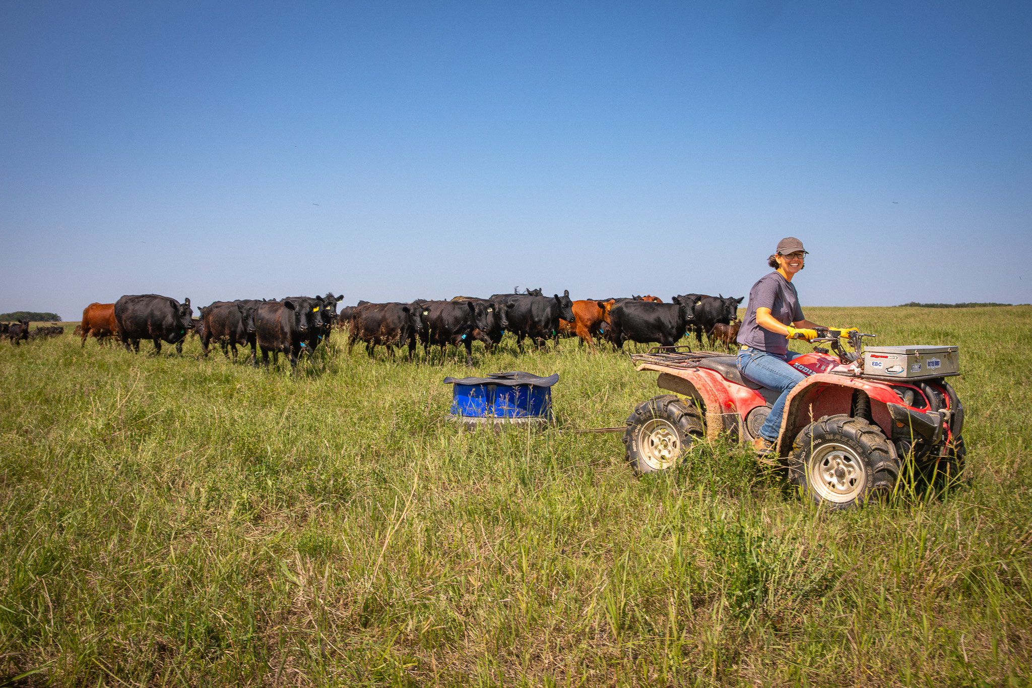 Taya Suttill on her family’s ranch in Saskatchewan